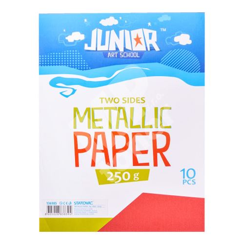 Dekorační papír Metallic červený, A4, 10 ks, 250 g 1