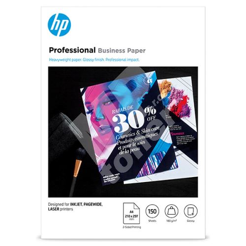 HP Professional Business paper, oboustranný papír, lesklý, bílý, A4, 180 g/m2, 150 ks 1