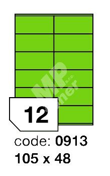 Samolepící etikety Rayfilm Office 105x48 mm 300 archů, fluo zelená, R0130.0913D 1
