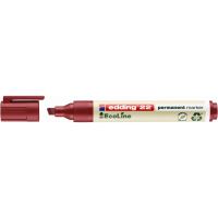 Permanentní popisovač Edding 22 Ecoline, seříznutý hrot, červená