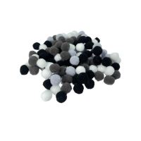 Bambulky Dp Craft 10mm (120ks) černo bílý mix