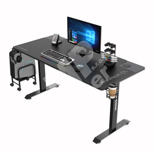 Herní stůl Ultradesk Momentum Black, 152,5x70x75,5cm, s XXL podložkou pod myš 1