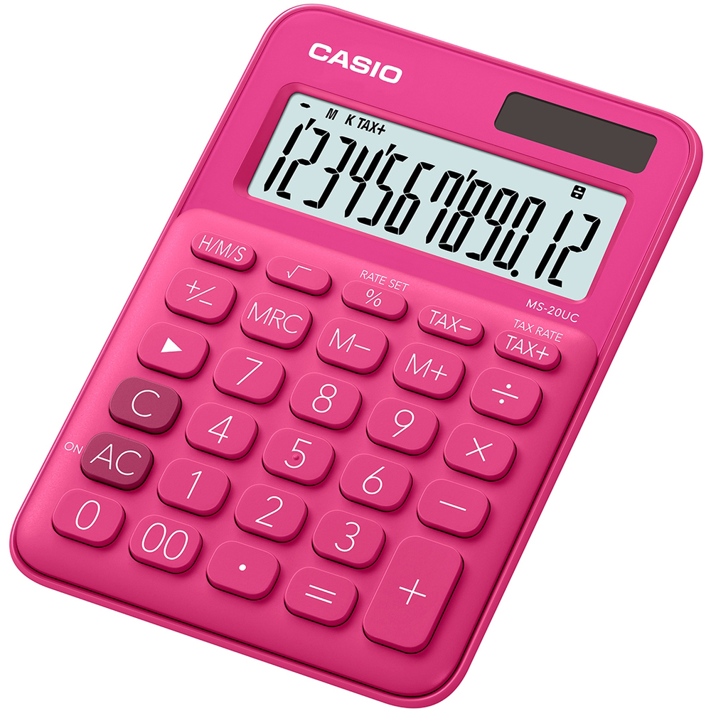 Kalkulačka Casio MS 20 UC RD, červená