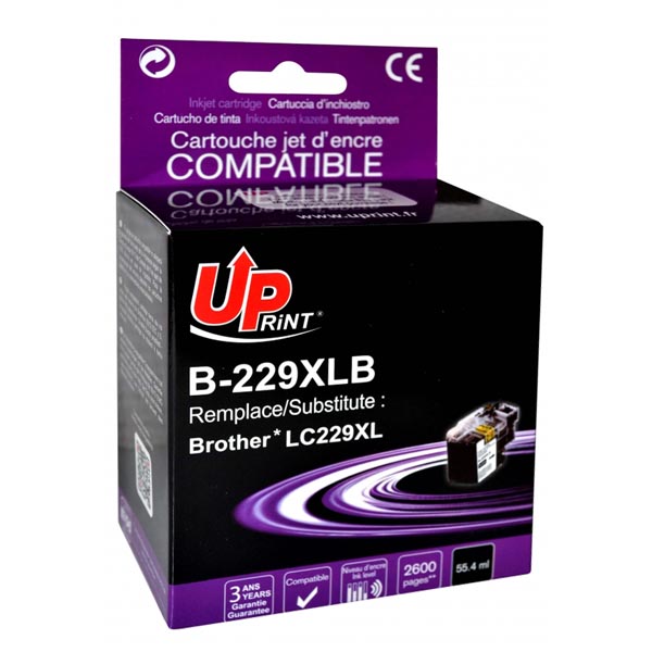Kompatibilní cartridge Brother LC-229XL, MFC J5320DW, black, UPrint