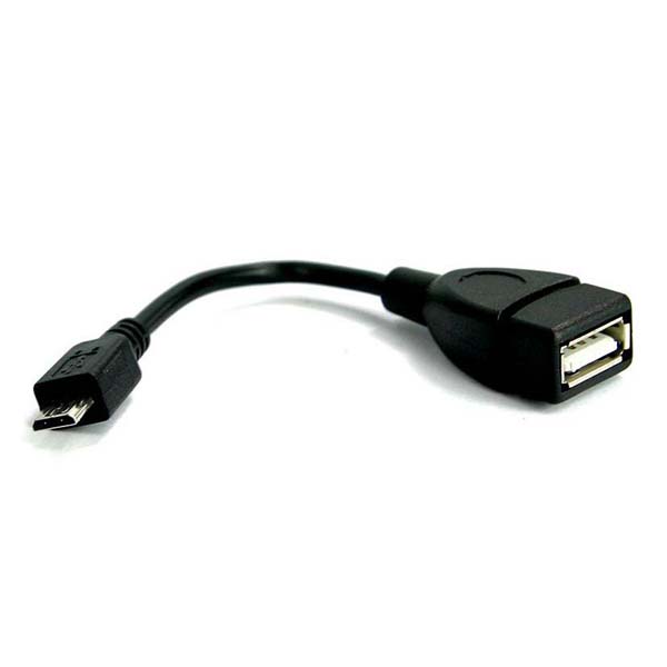 USB kabel (2.0), micro (OTG)-A (OTG), M/F, 0.2m, Logo