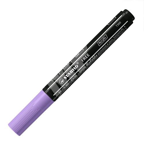 STABILO FREE Acrylic akrylový popisovač T300 Kulatý hrot 2-3 mm - světle fialový 1