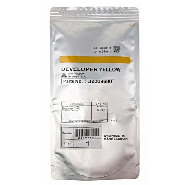 Developer Ricoh D0899680, yellow, originál