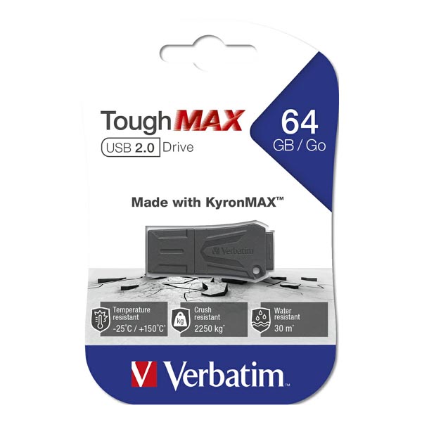 64GB Verbatim ToughMAX, USB flash disk 2.0, 49332, černý