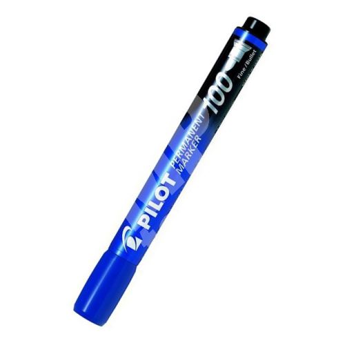 Popisovač Pilot Permanent Marker 100, modrá, 1 mm, kuželový hrot 1