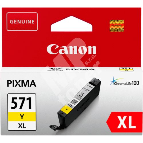 Cartridge Canon CLI-571Y XL, 0334C001, yellow, originál 3