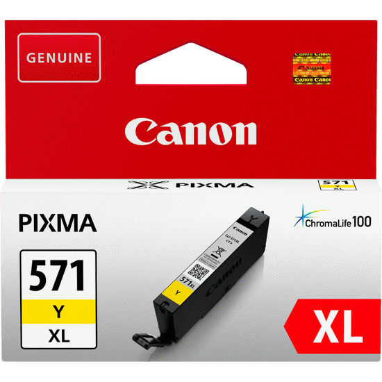 Inkoustová cartridge Canon CLI-571Y XL, Pixma MG5750, MG5751, MG5752, yellow, originál
