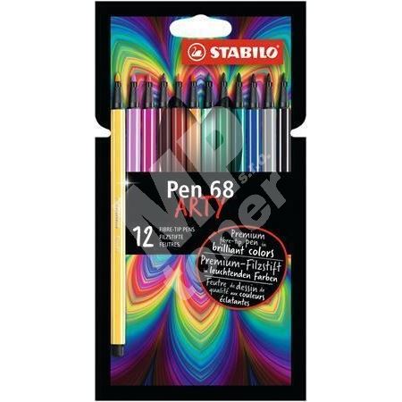 Fixy Stabilo Pen 68 ARTY, 1 mm, 12 barev 1