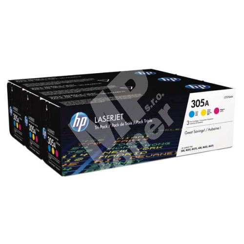 Toner HP CF370AM, 305A, CMY, originál 1
