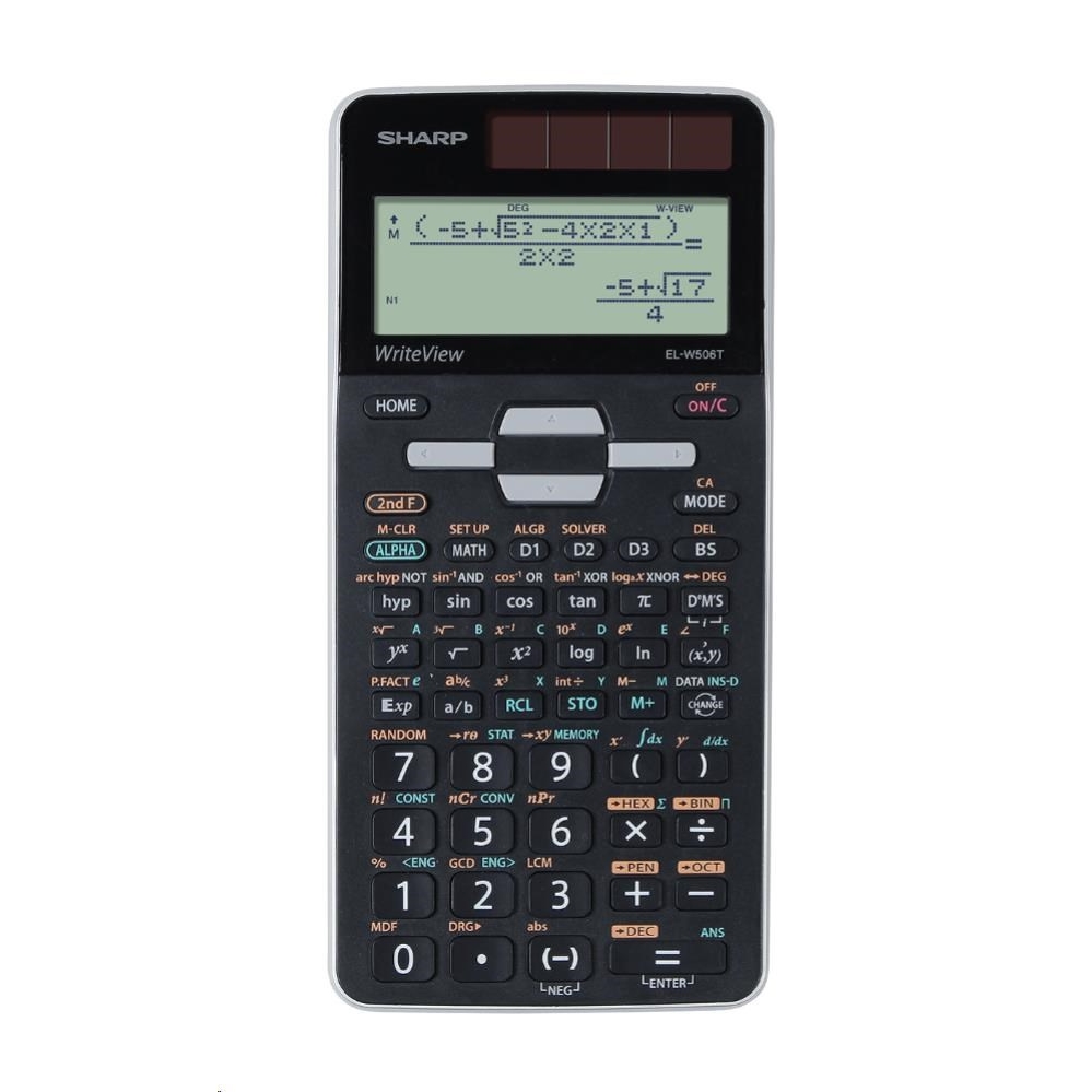 Kalkulačka Sharp EL-W506TB-SL, šedo černá