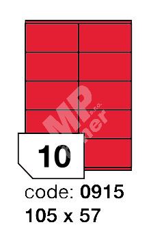 Samolepící etikety Rayfilm Office 105x57 mm 100 archů, fluo červená, R0132.0915A 1
