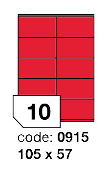 Samolepící etikety Rayfilm Office 105x57 mm 100 archů, fluo červená, R0132.0915A
