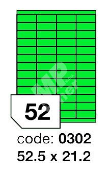 Samolepící etikety Rayfilm Office 52,5x21,2 mm 300 archů, matně zelená, R0120.0302D 1
