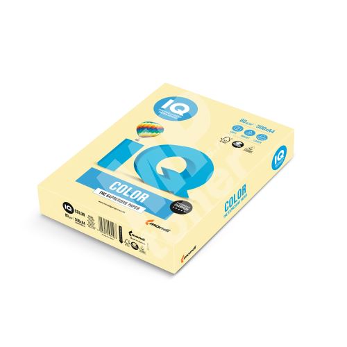 Barevný papír IQ YE 23 A4 120g světle žlutá 1bal/250ks 1