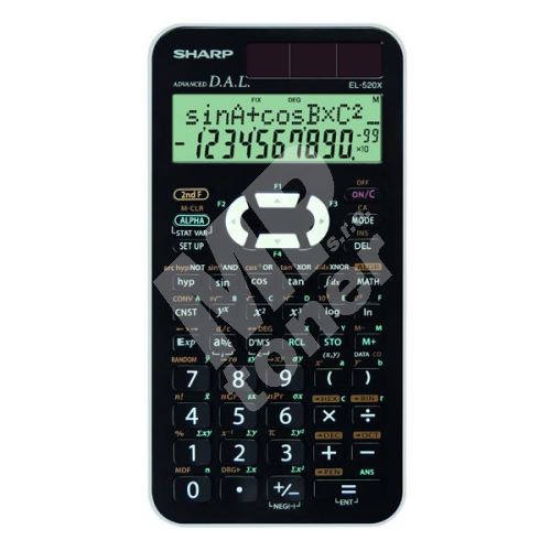 Kalkulačka Sharp EL520XWH, černo-bílá, vědecká 1