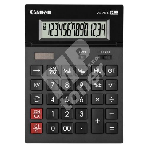 Kalkulačka Canon AS-2400, šedá, stolní, čtrnáctimístná 1