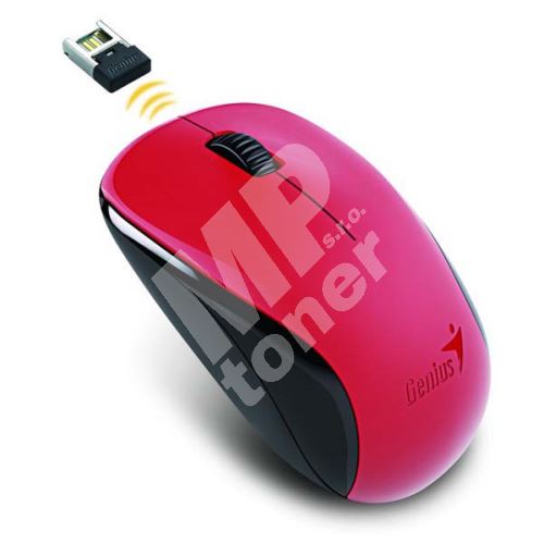 Myš Genius NX-7000, 1200DPI, 2.4 [GHz], optická, 3tl., bezdrátová, červená 1
