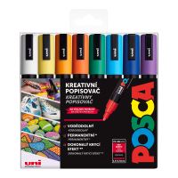 Sada akrylových popisovačů Uni Posca PC-5M, 16 ks, mix barev Sada akrylových popisovačů Uni Posca PC-5M, 16 ks, mix barev