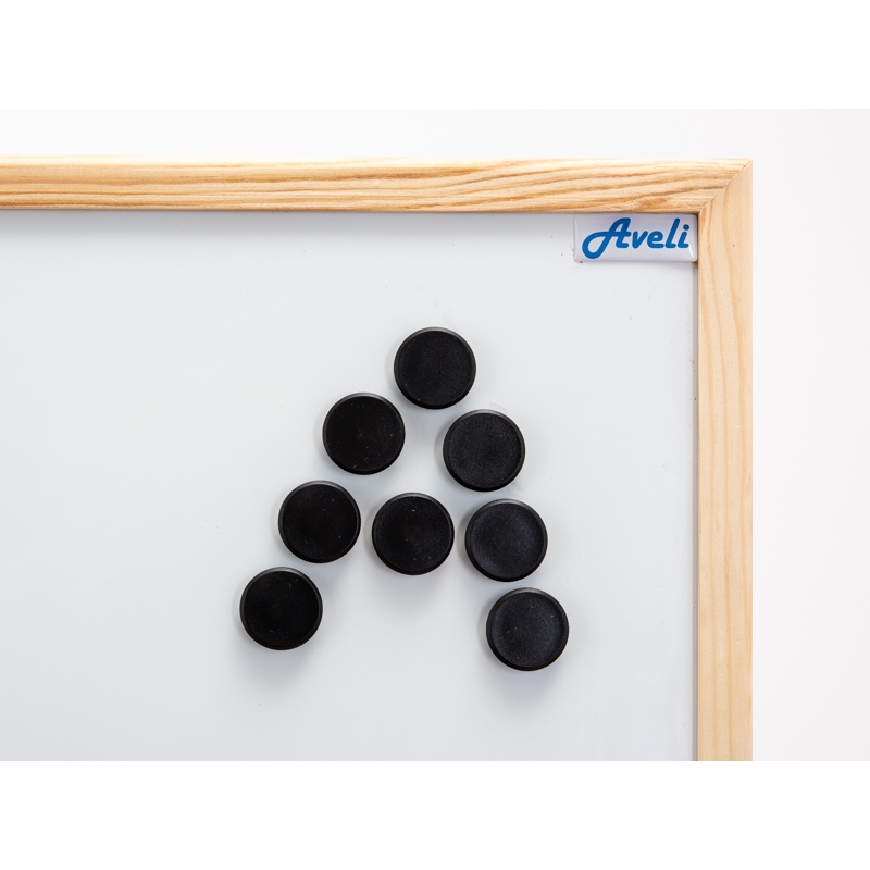 Set magnetů AVELI, 24mm, černá barva
