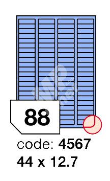 Samolepící etikety Rayfilm Office 44x12,7 mm 300 archů, matně modrá, R0123.4567D 1