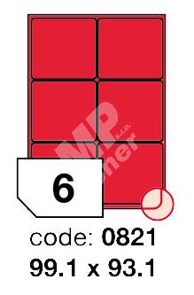 Samolepící etikety Rayfilm Office 99,1x93,1 mm 300 archů, matně červená, R0122.0821D 1