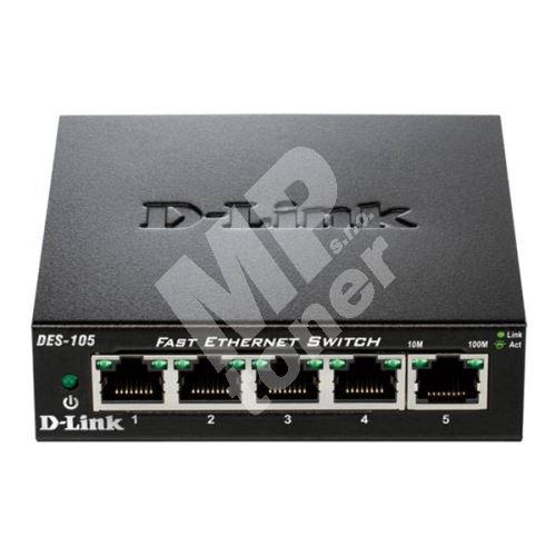 Switch D-Link DES-105, mini switch, LAN, 10/100Mbps, 5-ti portový 1