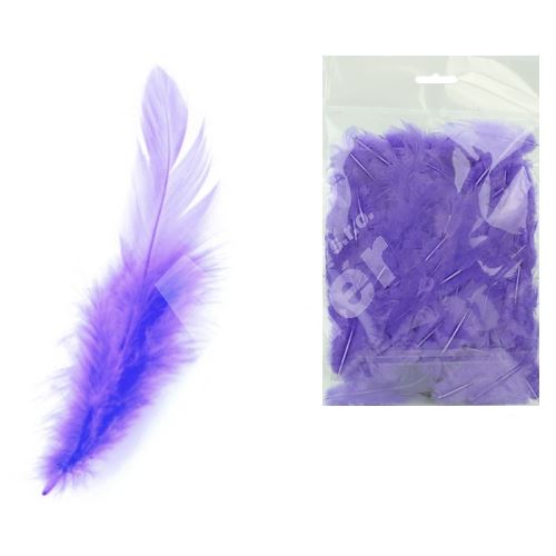 Peří barevné Luma, levandulové, 10g 1
