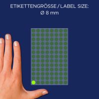 Etikety na ruční popis kolečko průměr 8 mm - světle zelené - 3179 5 (4)