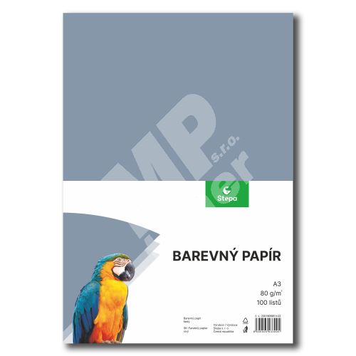 Náčrtkový papír barevný šedý A3, 100 l 1