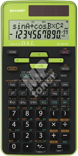 Kalkulačka Sharp EL-531TGGR, zelená 1