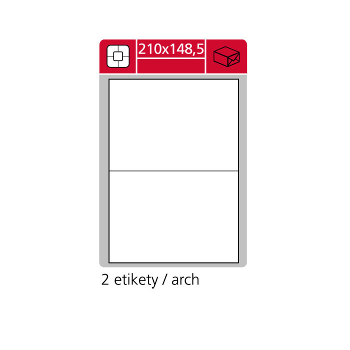 Samolepící etikety A4 SK LABEL 210 x 148,5 mm, 100 archů