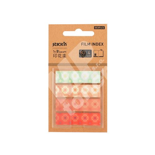 Plastové samolepicí záložky Stick n in Blooom design mix, 45 x 12 mm, světlé 1
