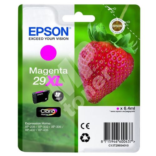 Cartridge Epson C13T29934012, magenta, originál 1