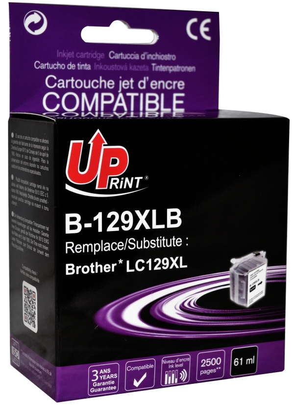 Kompatibilní cartridge Brother LC-129XLBK, MFC J6920DW, black, UPrint