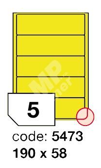 Samolepící etikety Rayfilm Office 190x58 mm 300 archů, matně žlutá, R0121.5473D 1