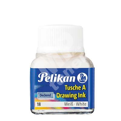 Tuš Pelikan A523 10 ml, pro kreslicí pera, kreslicí brky a štětce, bílá 1