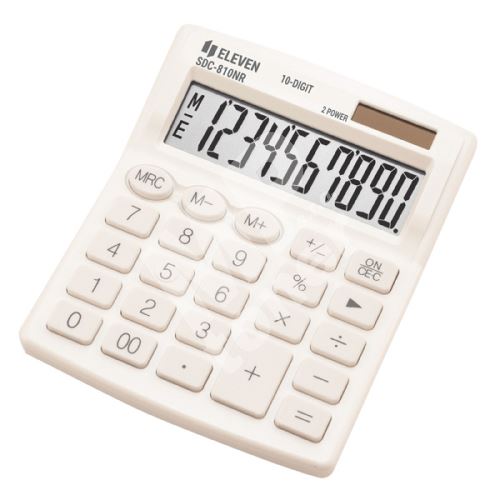 Kalkulačka Eleven SDC-810NRWHE, bílá, stolní, desetimístná, duální napájení 1