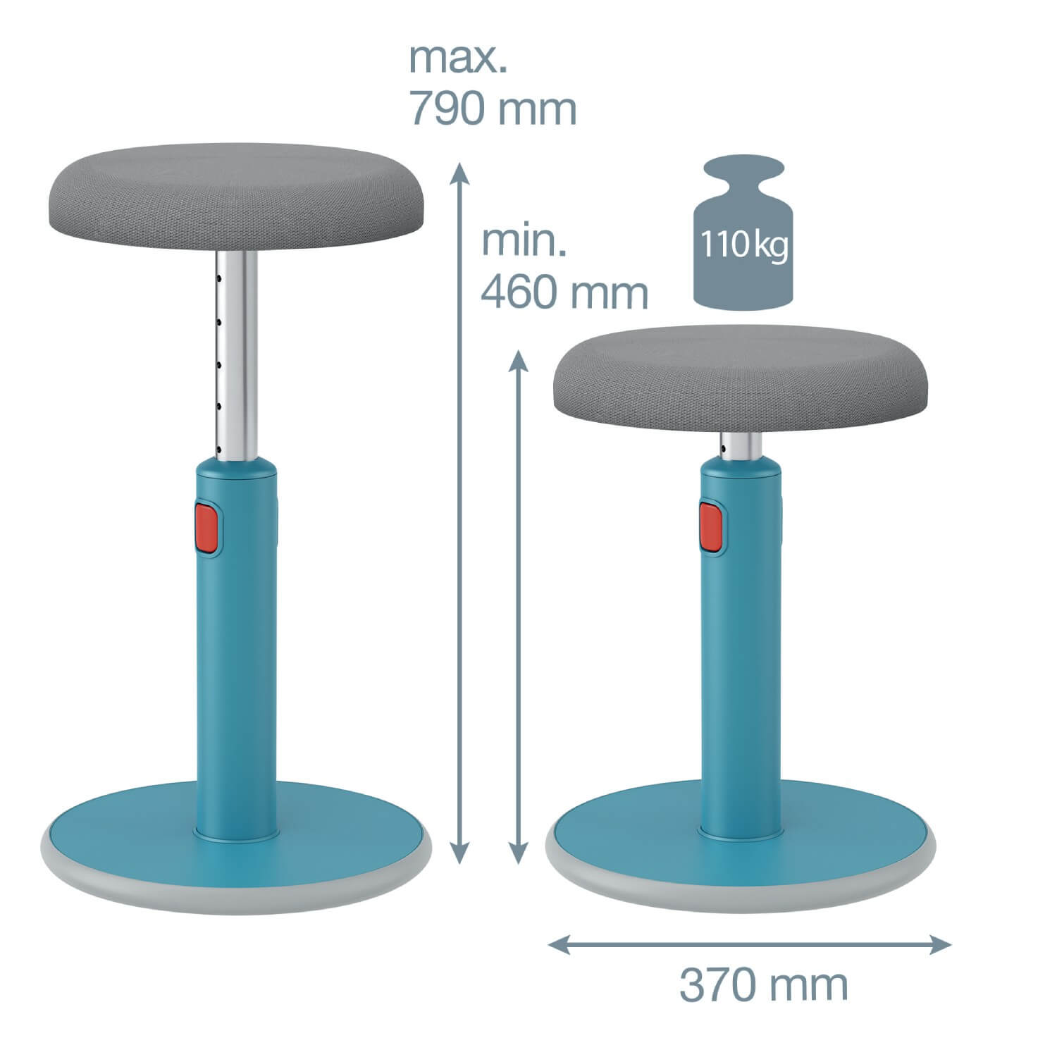 Ergonomická balanční židle Leitz Ergo Cosy, modrá