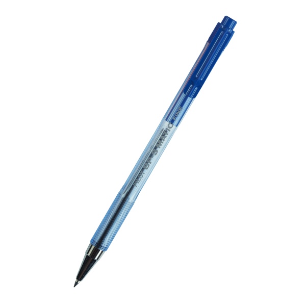 Kuličkové pero Pilot BP-S Matic, transparentní tělo, modrá, 0,27mm