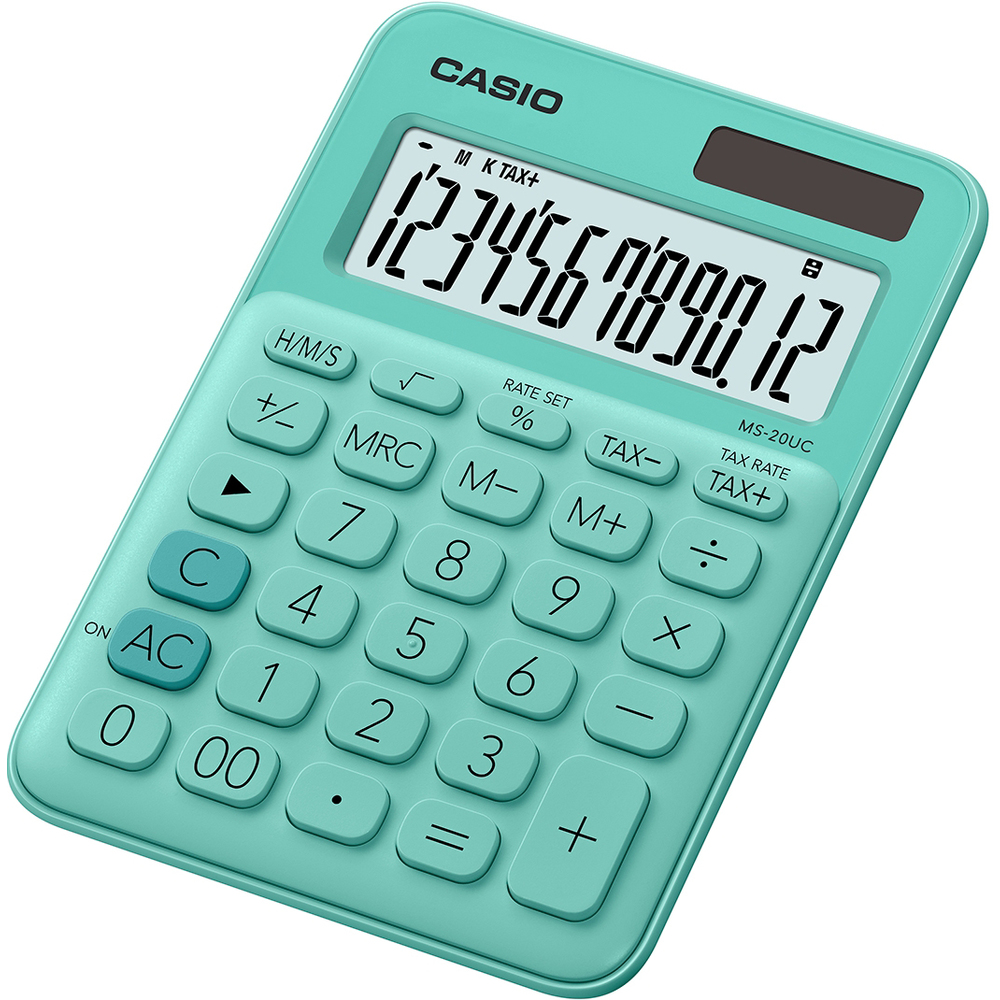 Kalkulačka Casio MS 20 UC GN, zelená