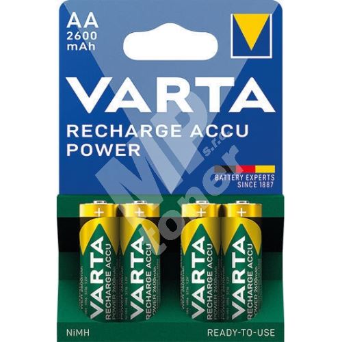 Nabíjecí baterie Varta HR6 2600/4, AA 1