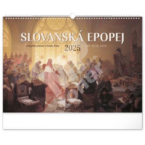 Nástěnný kalendář Notique  Slovanská epopej, Alfons Mucha 2025, 48 x 33 cm 1