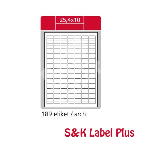 Samolepící etikety SK LABEL Plus A4 25,4 x 10 mm 1