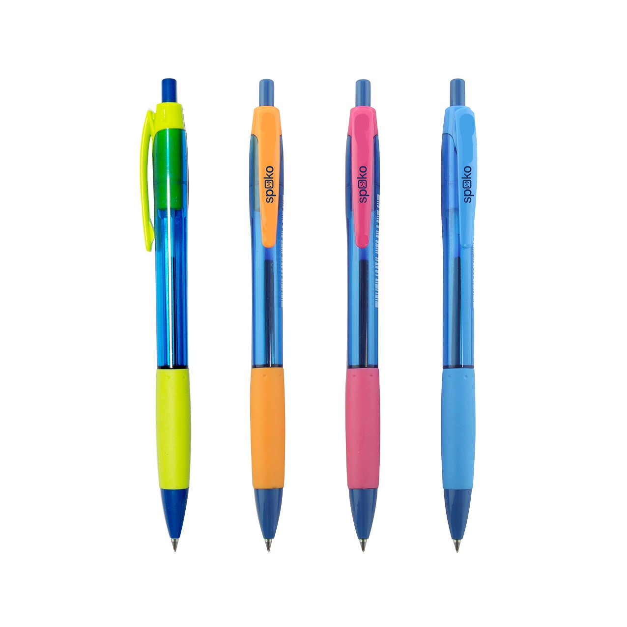 Kuličkové pero Spoko Aqua, modrá náplň, mix barev