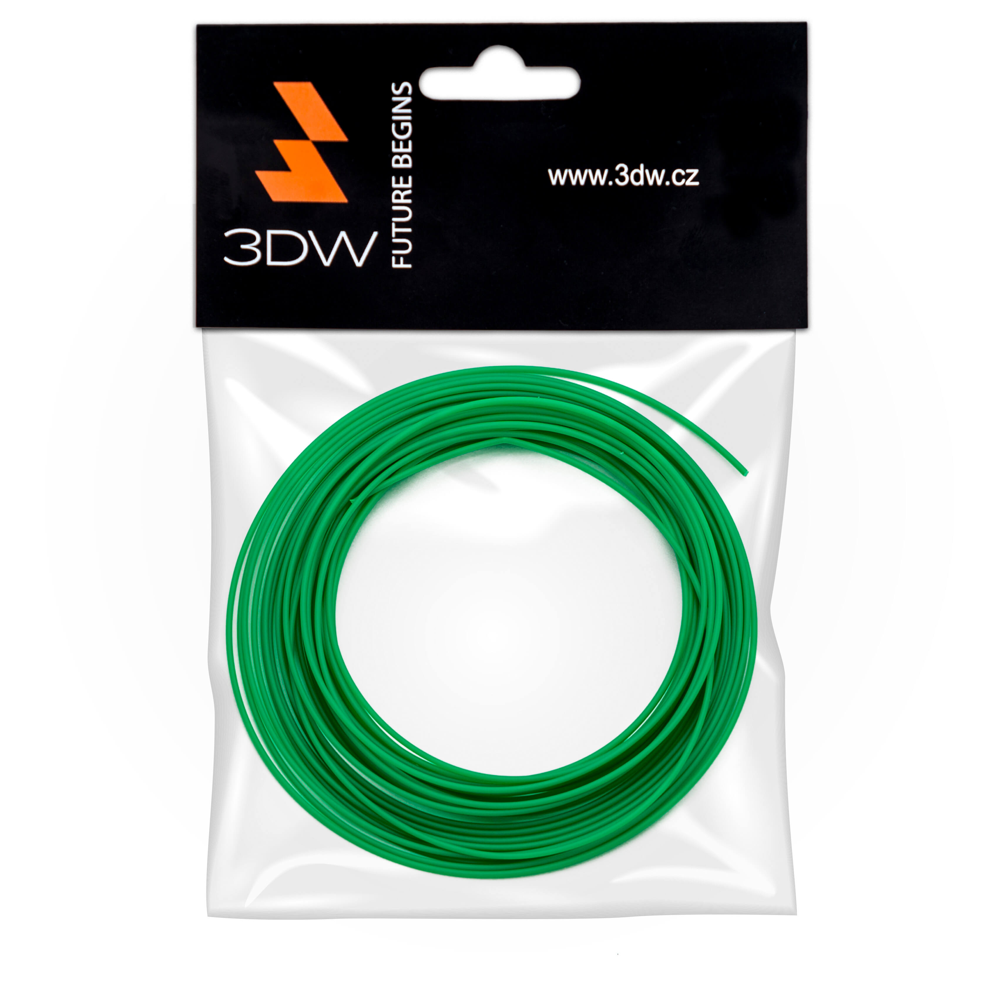 Tisková struna 3DW (filament) PLA, 1,75mm, 10m, zelená, 220-250°C