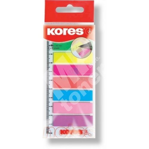 Kores Index Strips plastové záložky 12x45mm 1